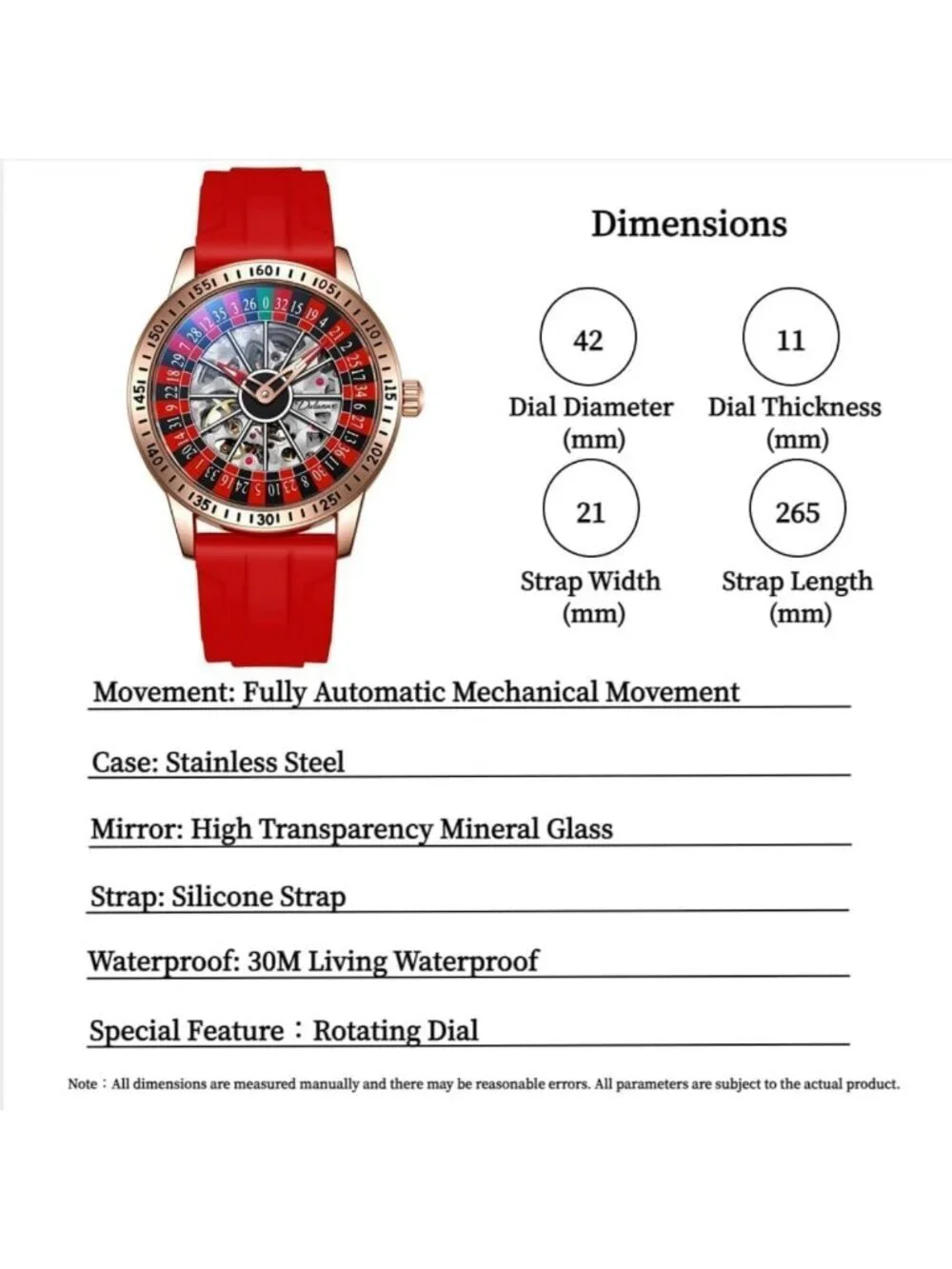 Stylish Automatic Mechanical Men's Watch | Hollow Skeleton Design, Waterproof